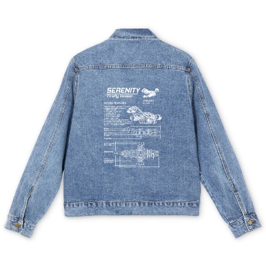 Serenity - Firefly vessel awesome Men's Denim Jackets for fa
