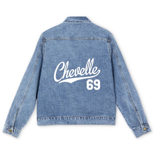 Chevelle 69 Script Tail Men's Denim Jackets 1969 Classic Muscl
