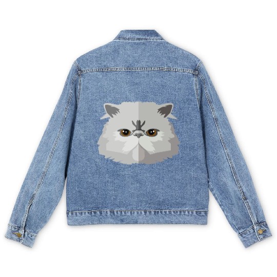 Cat face Men's Denim Jackets