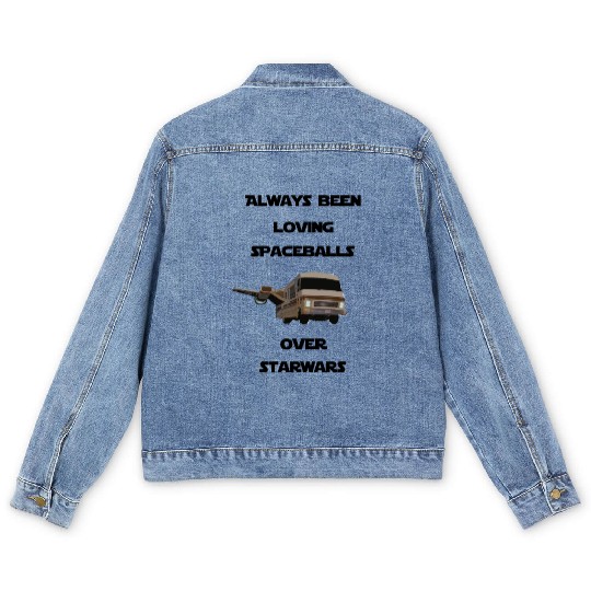 spaceballs over starwars Men's Denim Jackets