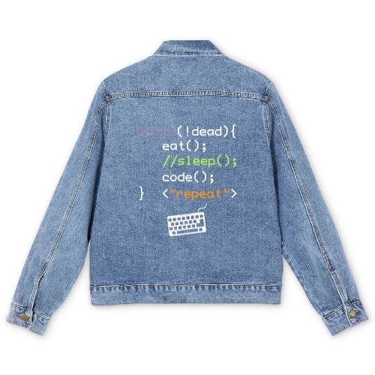 Computer Science Programmer Men's Denim Jackets