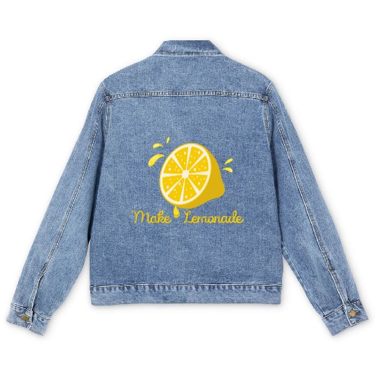 Make Lemonade From Life Lemons Men's Denim Jackets