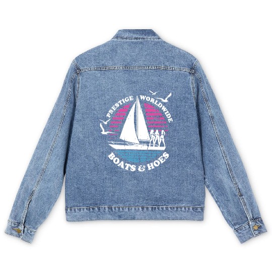 Boats N Hoes Step Brothers Huff Doback Anchor Men's Denim Jackets