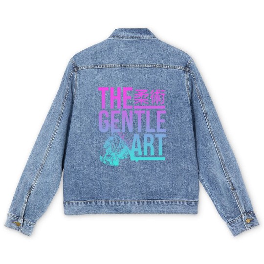 Jiu Jitsu - The Gentle Art - Japanese Vaporwave Men's Denim Jackets
