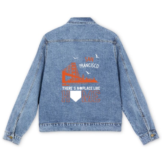 Baseball - san francisco my home Men's Denim Jackets