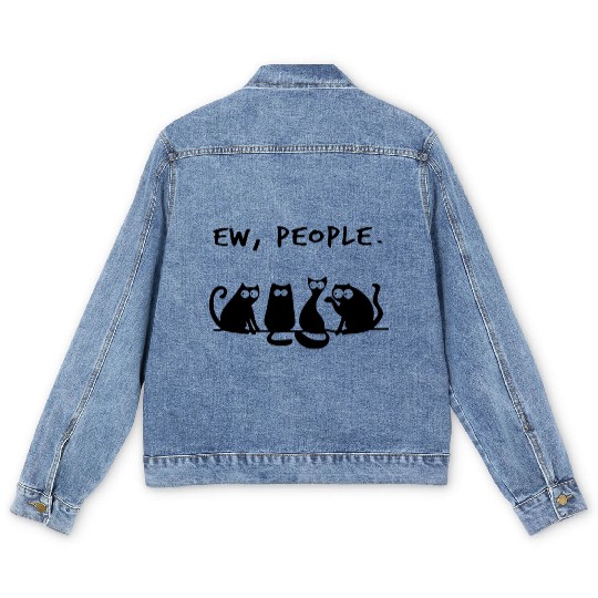 ew people cat Men's Denim Jackets