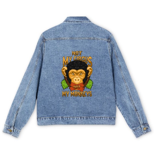 Not My Circus Not My Monkeys / Affe Men's Denim Jackets