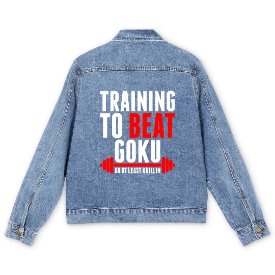 Training To Beat Goku Men's Denim Jackets
