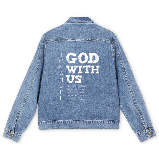 Immanuel, God with us Men's Denim Jackets