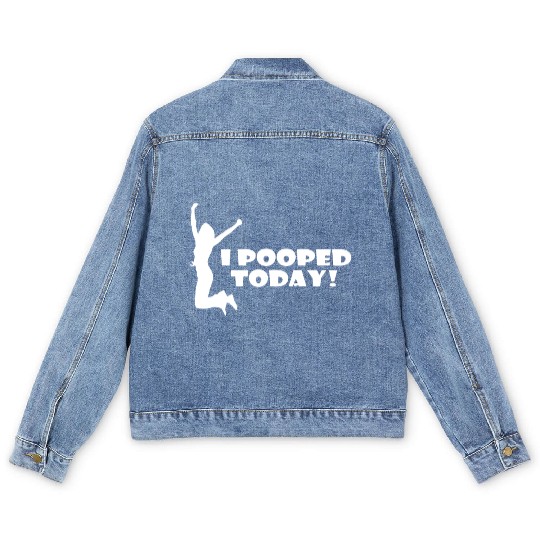I pooped today friend Men's Denim Jackets