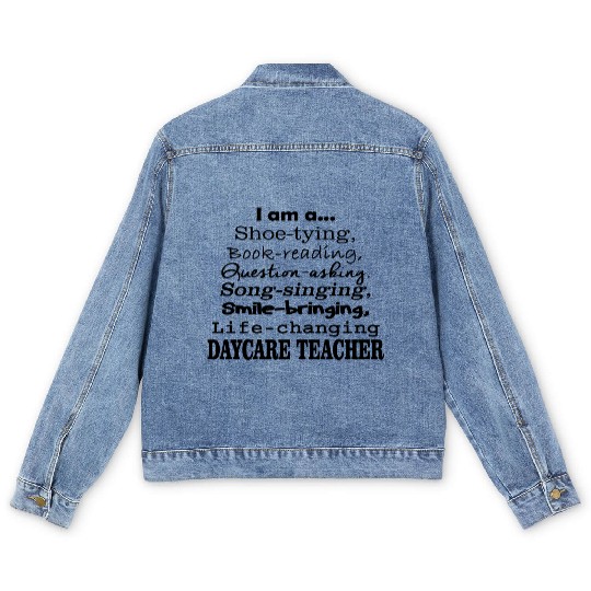 daycare teacher Men's Denim Jackets