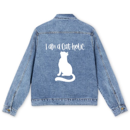 Catholic - Cats - D3 Designs Men's Denim Jackets