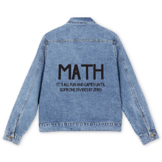 Funny Math Division College Math Men's Denim Jackets