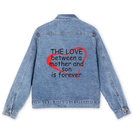 The Love Between a Mother and Son Men's Denim Jackets