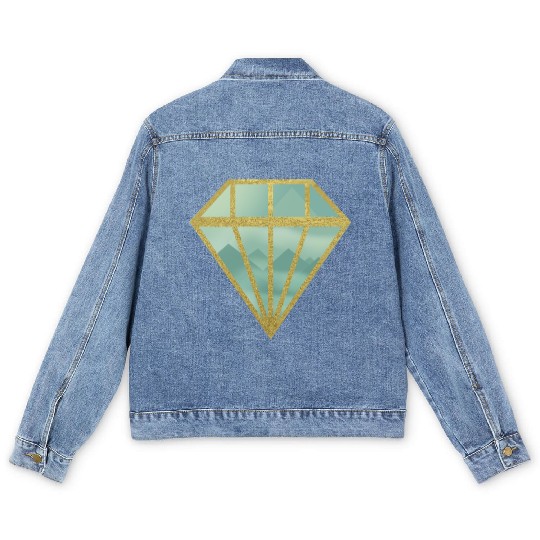 Golden Indie Diamond shape Mountain Men's Denim Jackets