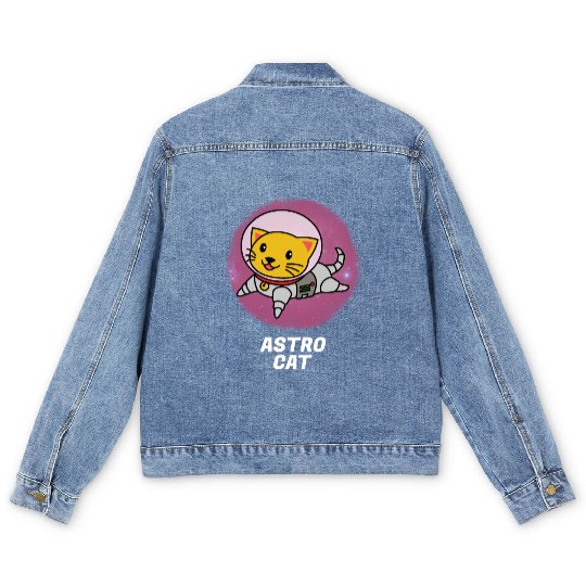 Astro Cat Men's Denim Jackets