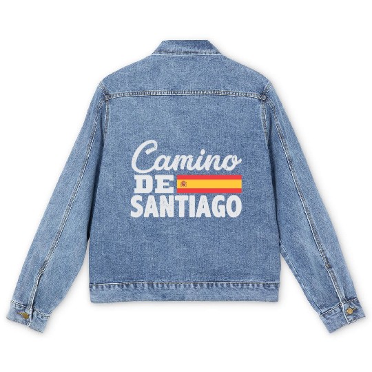 Camino De Santiago Way of Saint James Men's Denim Jackets