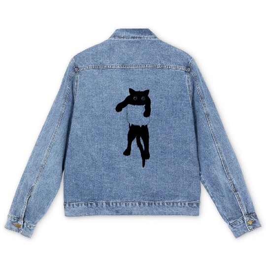 Cat in pocket Men's Denim Jackets