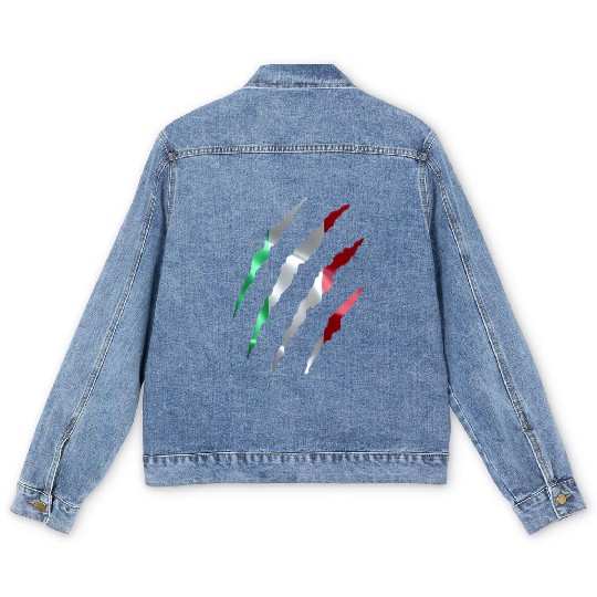 Italian Flag. Italy Men's Denim Jackets