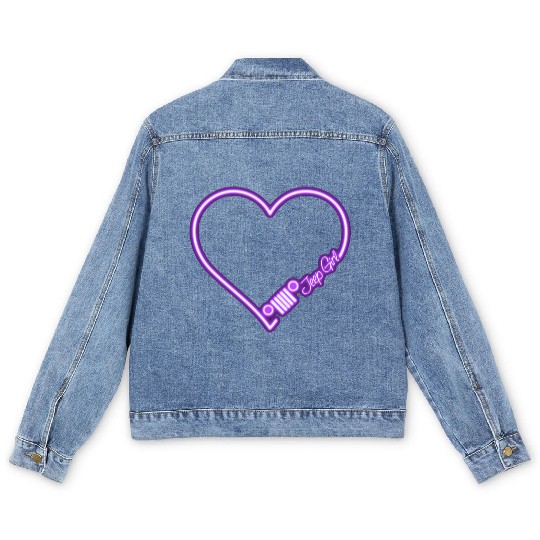 Jeep Love Purple Neon Men's Denim Jackets