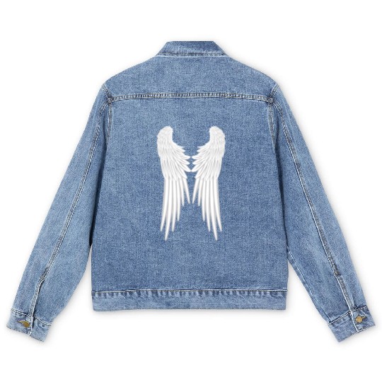 Angel Wings Men's Denim Jackets