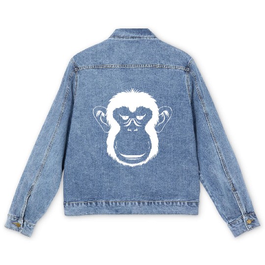 Bored Monkey Face Men's Denim Jackets