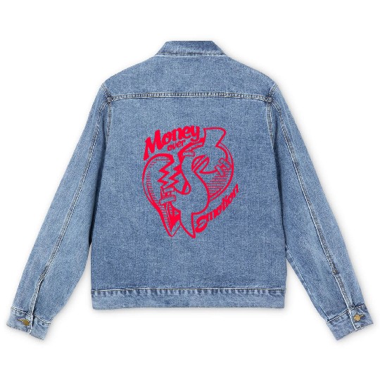 Money Over Emotion Men's Denim Jackets