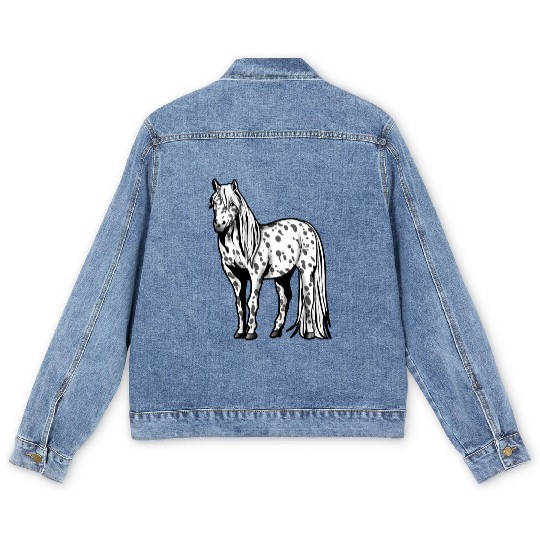 Appaloosa Horse Riding Present gift Pony Girl Men's Denim Jackets
