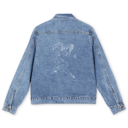 Us Open Tennis player gift Men's Denim Jackets white