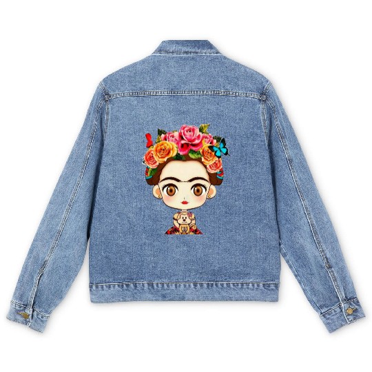FRIDA KAHLO woman Men's Denim Jackets