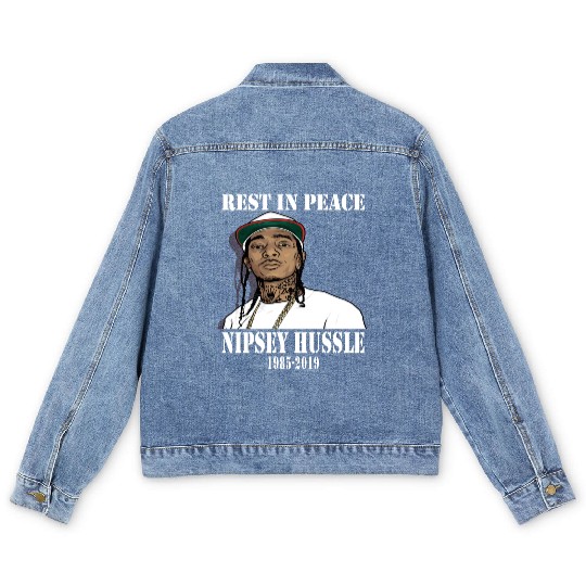 Nipsey Hussle Rest in Peace Men's Denim Jackets