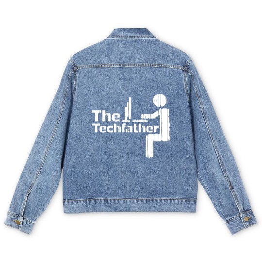 Computer science dad Men's Denim Jackets