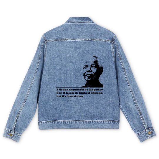 Nelson Mandela Men's Denim Jackets