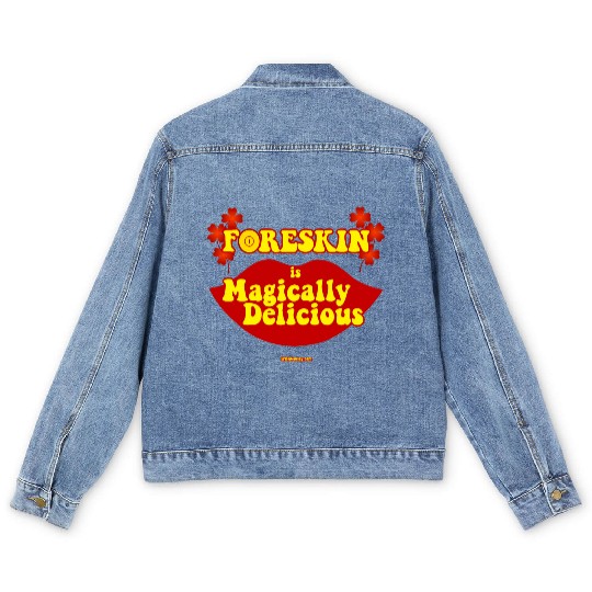 "Magically Delicious" by Trish Causey Men's Denim Jackets