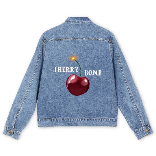 Cherry bomb big Men's Denim Jackets