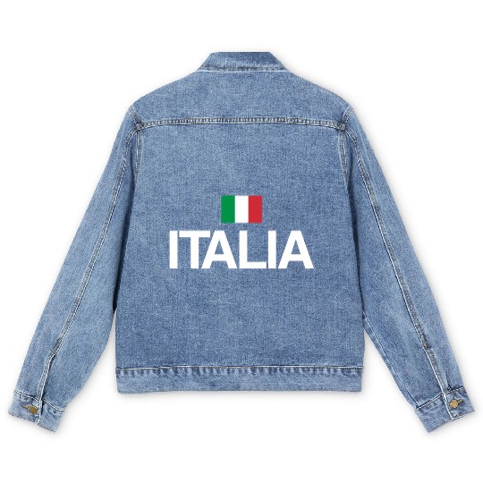 Italia Flag | Pride Italian, Italy Flag Men's Denim Jackets
