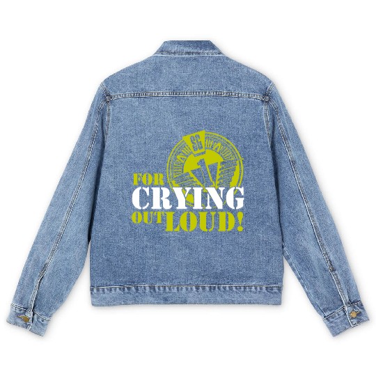 Stargate SG1 O Neill For Crying Out Loud Quote TV Men's Denim Jackets