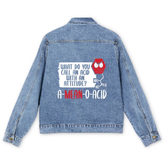 A Mean O Acid, Science Fiction Laboratory Science Men's Denim Jackets