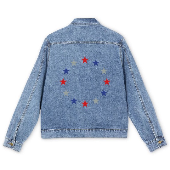 STAR STARS AMERICAN CIRCLE Vector Men's Denim Jackets