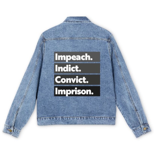 Trump Impeach, Anti Trump Protest Men's Denim Jackets