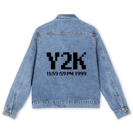 Funny Y2K Black 01 Men's Denim Jackets