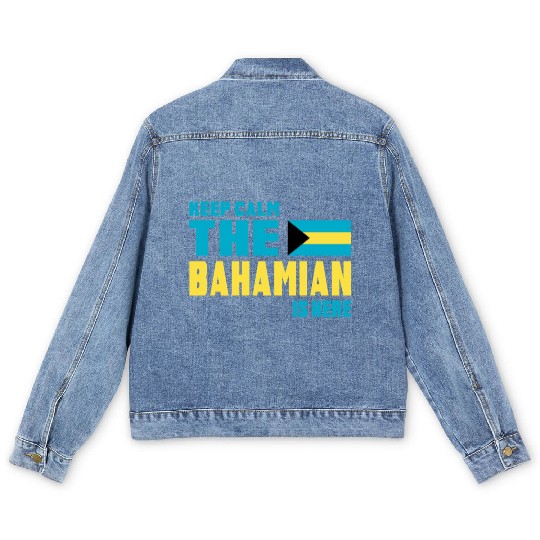 Keep Calm Bahamas Design / Gift Men's Denim Jackets