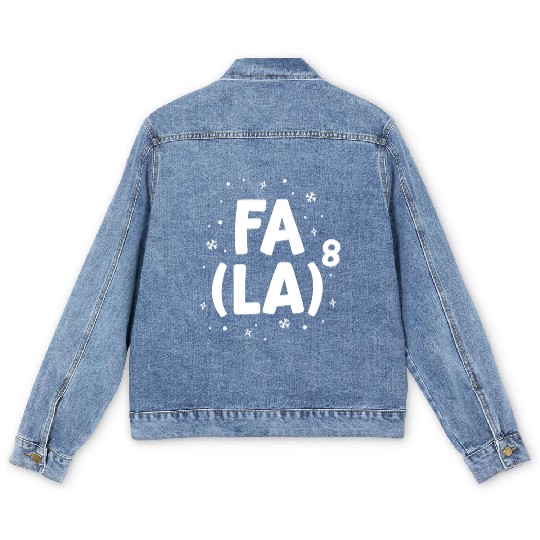 Fa La La Math Teacher Christmas Men's Denim Jackets Gift Idea