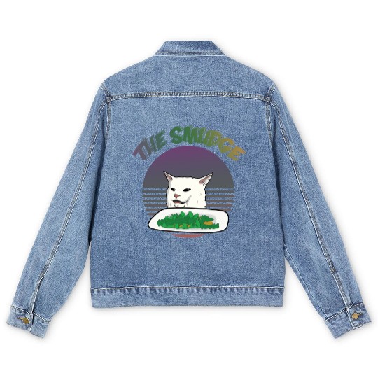 Smudge The Cat Meme Men's Denim Jackets