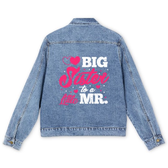 Big Sister To A Little Mr. Men's Denim Jackets