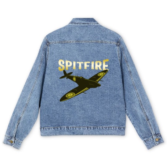 Spitfire UK Mk.1 RAF British WWII Fighter Royal Men's Denim Jackets