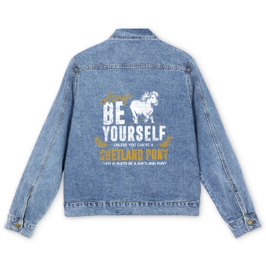 Shetland Pony Gift Men's Denim Jackets