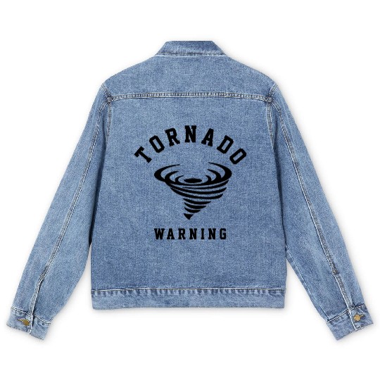 tornado warning Men's Denim Jackets