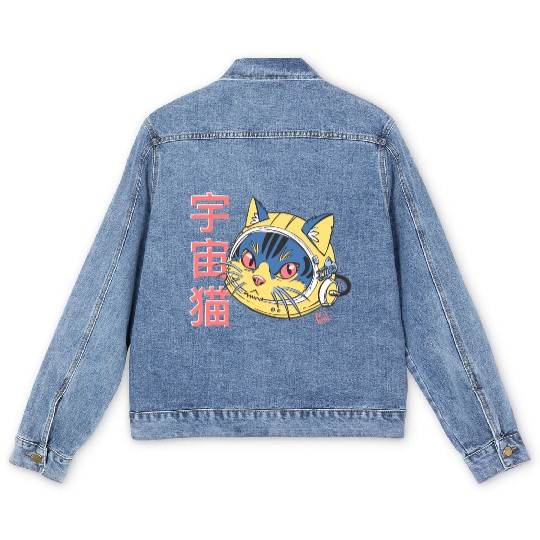 Astro Cat Men's Denim Jackets