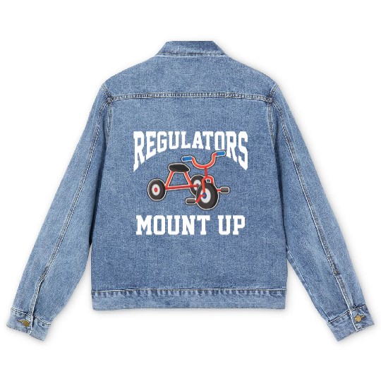 Regulators Mount Up Funny Hip Hop Rap Kindergarten Men's Denim Jackets